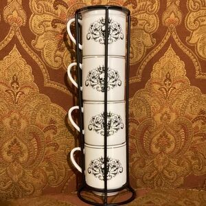 Grace Teaware fine porcelain skull with crown mini mug set. nwot